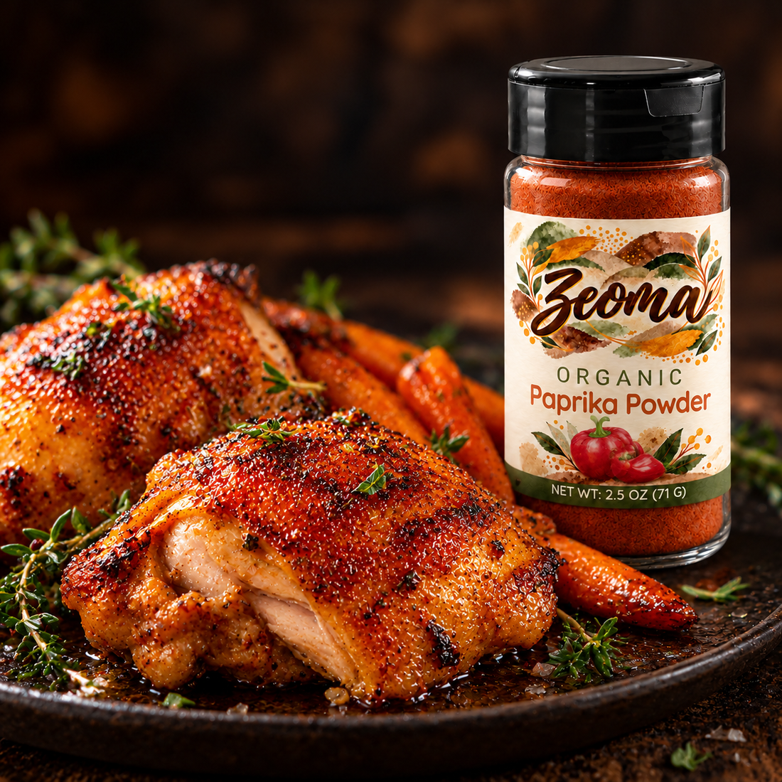 Paprika Roasted Chicken & Carrots