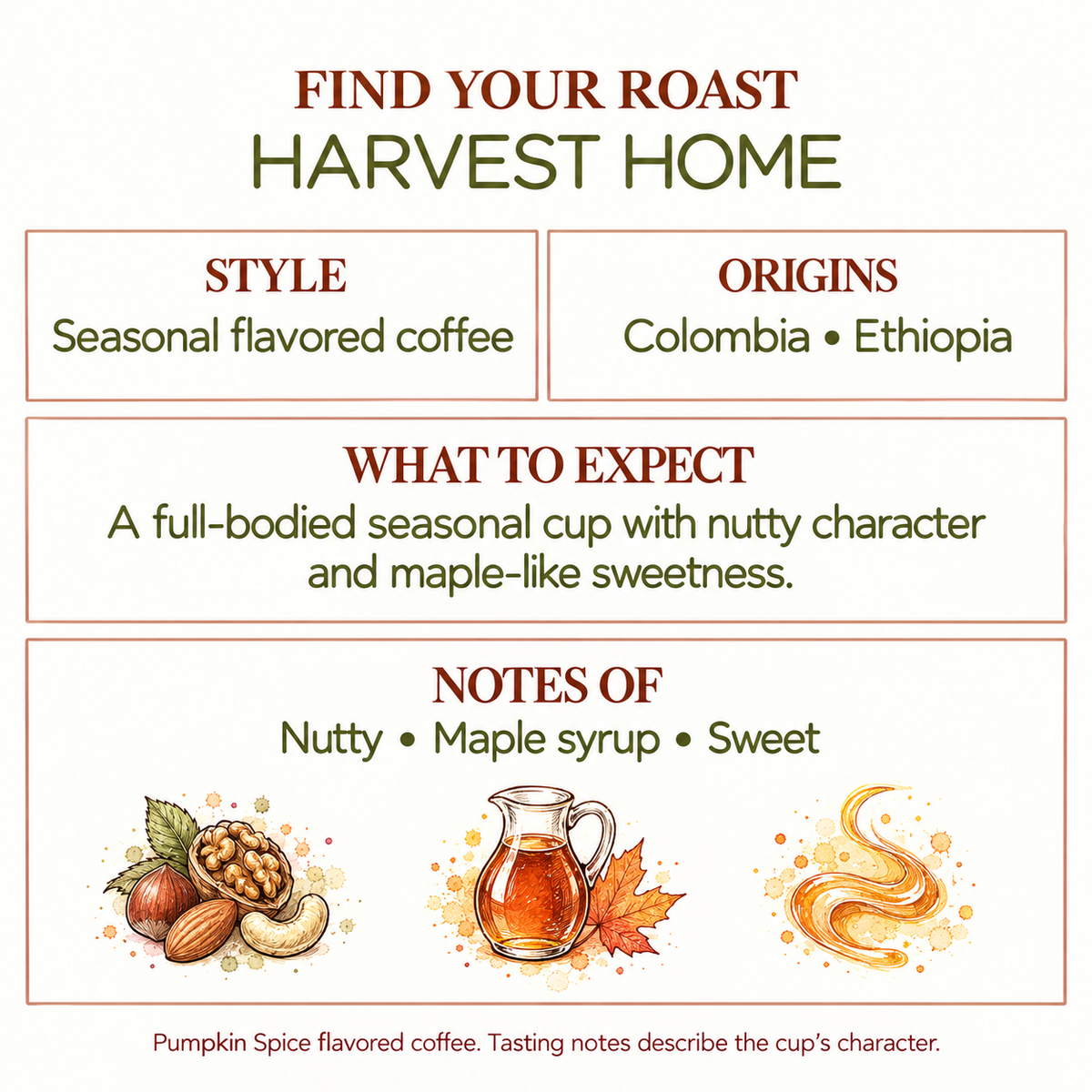 Harvest Home Pumpkin Spice Coffee | Limited Edition | Colombia, Ethiopia