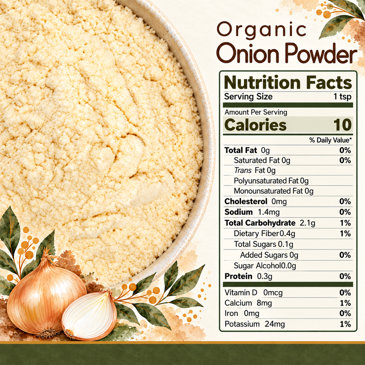 Organic Onion Powder | Grown in California